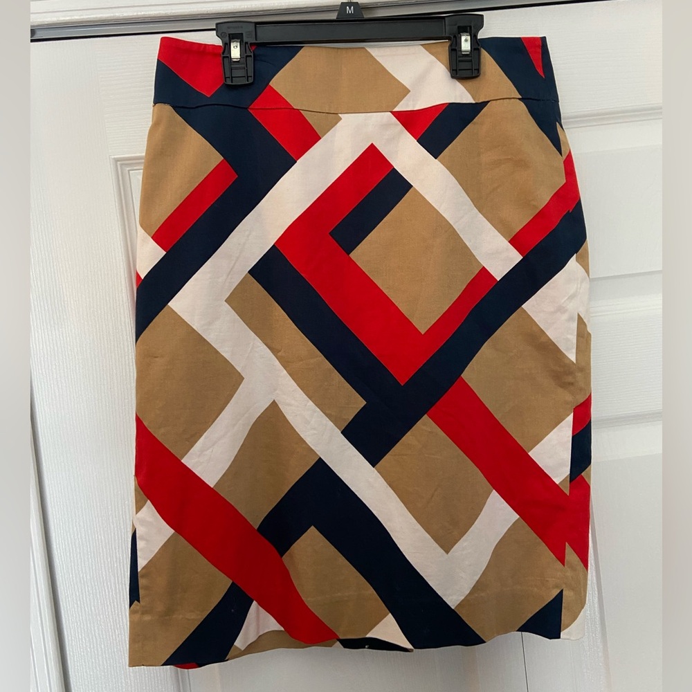 Ann Taylor Colorblock Striped Skirt Size 4